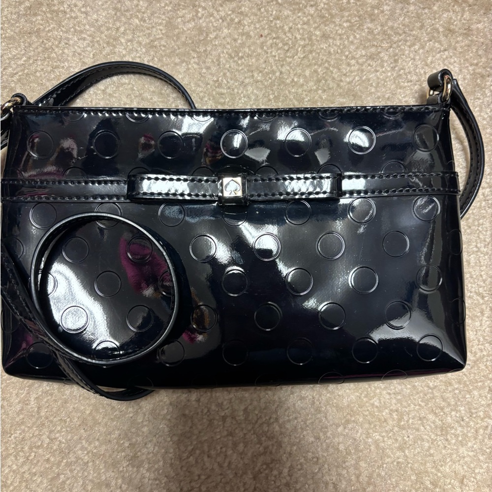 Kate Spade Black Patent Leather Clutch